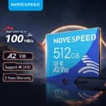 MOVESPEED Cartão Micro SD 100 Mbps, Suporte 4K