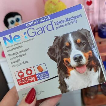 NexGard Antipulgas e Carrapatos para Cães de 25,1 a 50kg, 3 tabletes