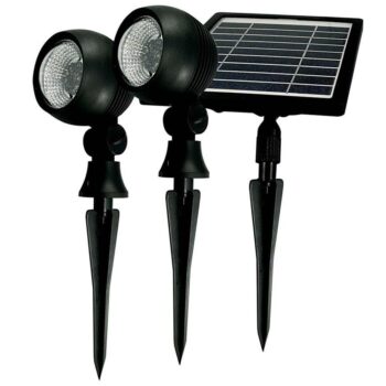 Refletor Taschibra Prime LED com Painel Solar 3000 K - Preto