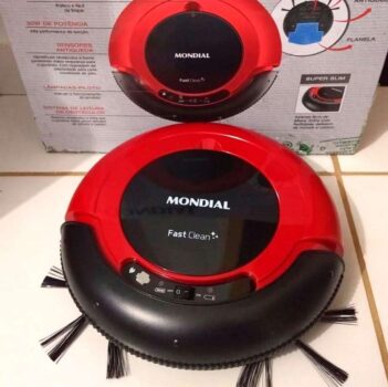 Robô aspirador e passa pano Mondial Fast Clean RB-01 vermelho e preto 127V/220V