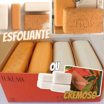 Sabonete em Barra Puro Vegetal Cremoso e Esfoliante Ekos Tukumã OU Cremoso Ekos Castanha 4 un de 100 g 4 un de 100 g