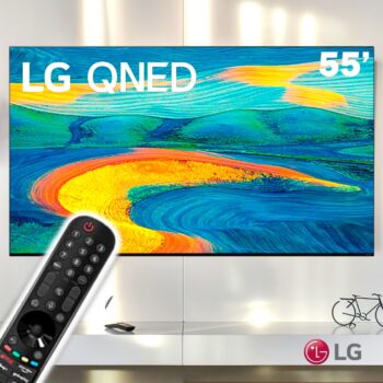 Smart TV LG 55" 4K Quantum Dot NanoCell 55QNED7S 4X HDMI ThinQAI Smart Magic Google Alexa Apple AirPlay