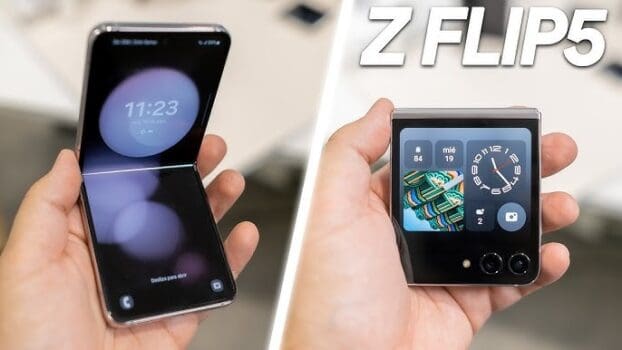 Smartphone Samsung Z Flip 5 256GB Verde Claro 5G Snapdragon 8GB RAM 6,7" Câm. Dupla + Selfie 10MP Dual Chip