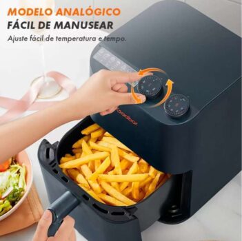 Air Fryer Fritadeira Elétrica Sem Óleo 3,5l Gaabor Retrô Cor Cinza-escuro 110V