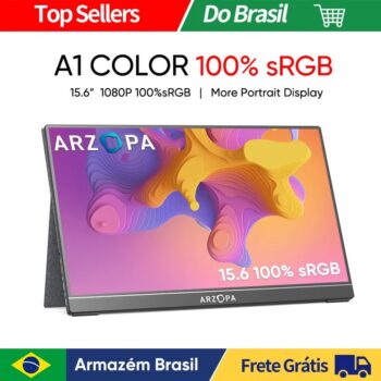 ARZOPA A1C 15.6'' 100% sRGB Monitor Portatil 1080P