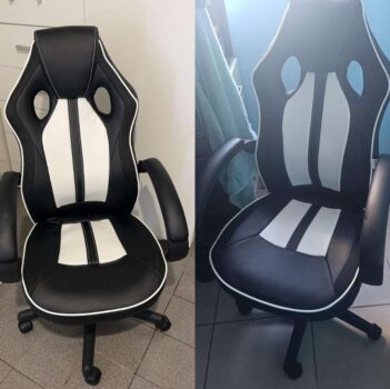 Cadeira De Escritório Royale Preto e Branco