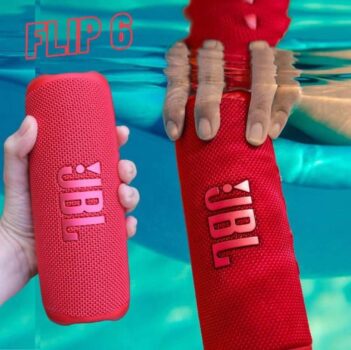 Caixa de Som Portátil JBL Flip 6, Bluetooth, À prova D'Água, USB-C, Vermelho - 28913558