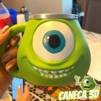 Caneca 3d Mike Wazowski 250ml Resina Monstros Sa Zona Criativa