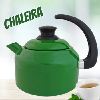 Chaleira 14 Esmaltada Verde - 1500 ml - Ewel