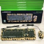 Combo Teclado E Mouse Warrior Kyler Gamer Army C/ Cabo-tc249