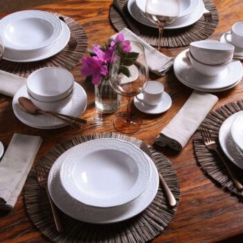 Conjunto C/ 6 Pratos Fundo Madeleine Branco Ø 22 cm