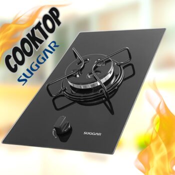 Cooktop Tri-chama Esmaltado 1 Boca Preto a Gás - SUGGAR - FG0101AVP