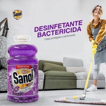 Desinfetante Líquido para uso Geral, Lavanda, Sanol, 5 Litros, Roxo