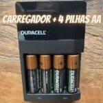 Promotop: As melhores Promoções,cupons e descontos! DURACELL - Carregador de Pilhas Recarregáveis AA e AAA Com 4 Pilhas AA