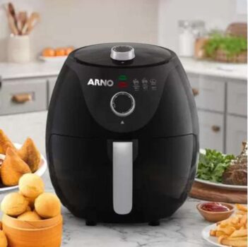 Fritadeira Elétrica sem Óleo/Air Fryer Arno - Easy Fry Preta com Timer 3,2L