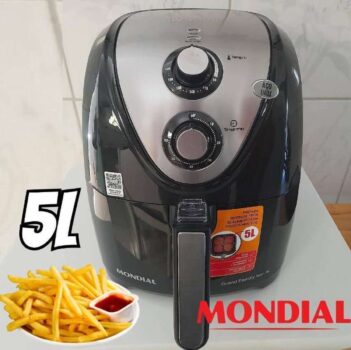 Fritadeira sem óleo Mondial Cozinha AFN-50 5L preta e inox 127V