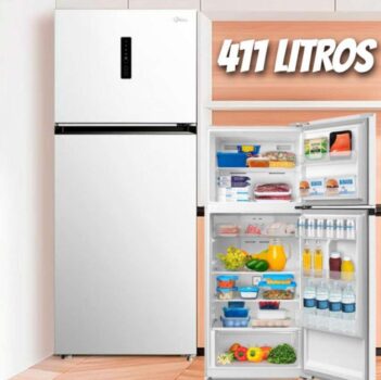Geladeira Frost Free Duplex 411l Slim Cor Branca Midea Cor Branco 220V
