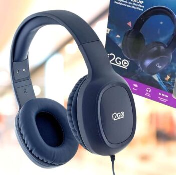 Headphone Com Microfone Bass Go Deep Blue I2GO 1,2m Preto - I2GO Plus