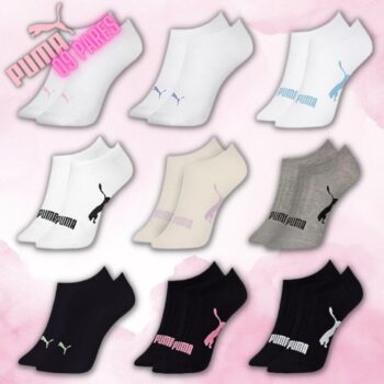Kit 09 Pares Meias Puma Sapatilha Invisível Feminino Adulto