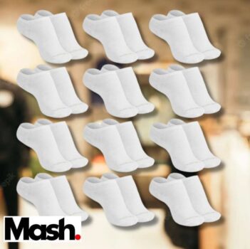 Kit 12 Pares Meias Sapatilha Invisível Esportiva Active Mash Algodão
