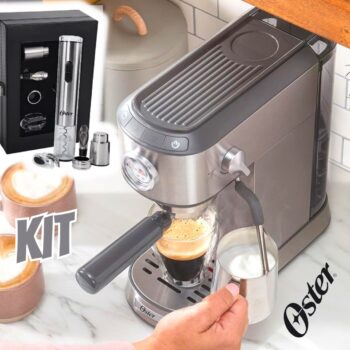 Kit Cafeteira Espresso Compacta e Kit Vinho Oster - 127V