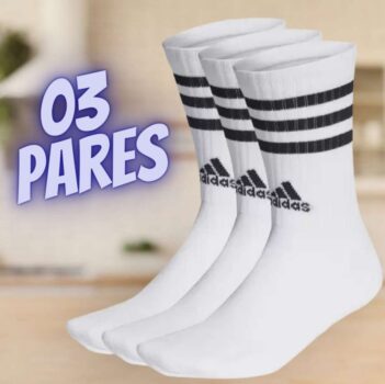 Meias 3-Stripes 3 Pares - Adidas