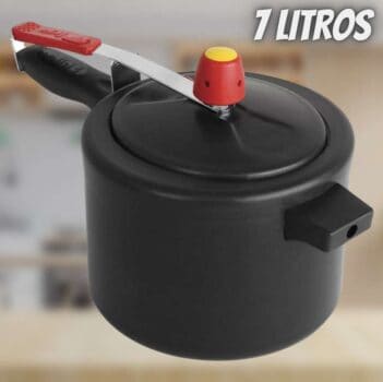 Panela de Pressão Eirilar Antiaderente 7L Preto - Eiriflon