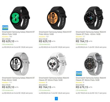 Seleção de Smartwatchs Samsung Galaxy - Magalu