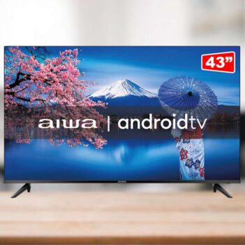 Smart Tv 43'' Android Dolby Aws-tv-43-bl-02-a Aiwa Bivolt