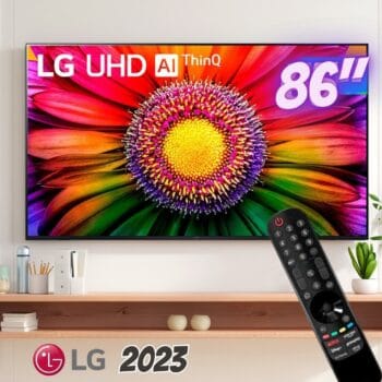 Smart TV 86" 4K LG UHD ThinQ AI 86UR8750 HDR Bluetooth Alexa Google Assistente Airplay2 3 HDMI