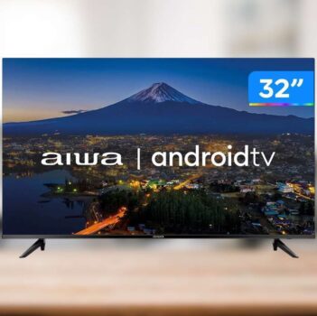 Smart TV Aiwa 32”, Android, HD, Borda Ultrafina, HDR10, Dolby Áudio - AWS-TV-32-BL-02-A