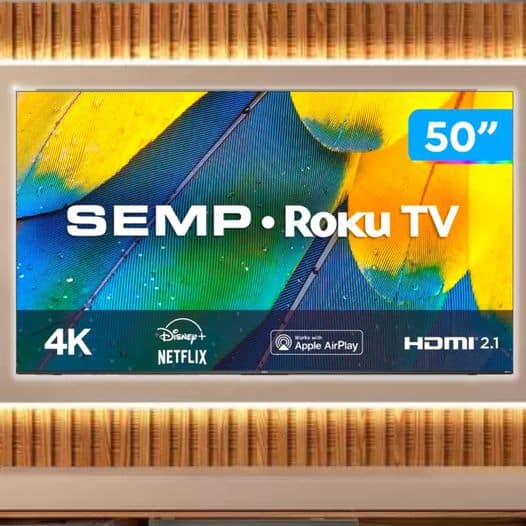 Smart Tv Led 50 Rk8600 Roku tv 4k Uhd Hdr Wifi Dual Band Semp 110V/220V