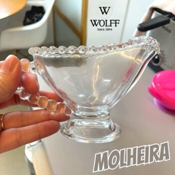 Wolff Pearl Molheira de Cristal, Transparente, 13 x 7 x 9 cm