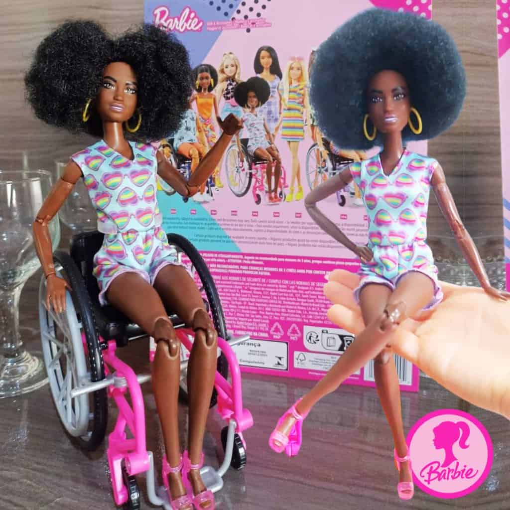 Barbie Fashionista Boneca Cadeira de Rodas Roxa