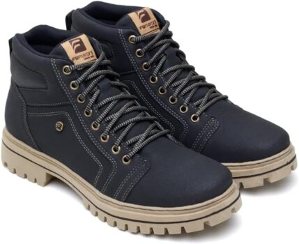 Bota Masculina Solado de Borracha Costurado Macia e Confortável