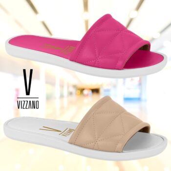 Chinelo Feminino Flat Slide Vizzano