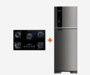 Combo Cooktop 5 bocas Brastemp - BDD75AE e Geladeira Brastemp Frost Free Duplex 375 litros - BRM45JK - (BDD7_BRM4_CJ) 110v