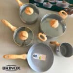 Conjunto De Panelas Brinox, Smart Plus, 5 Peas, Cinza