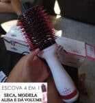 Escova Secadora GAMA ITALY Glamour Pink Brush 3D - 1300W 3 Temperaturas