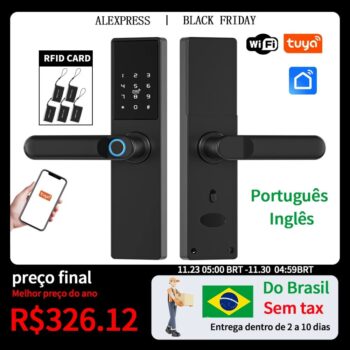 Fechadura Inteligente Wifi Tuya com impressão digital