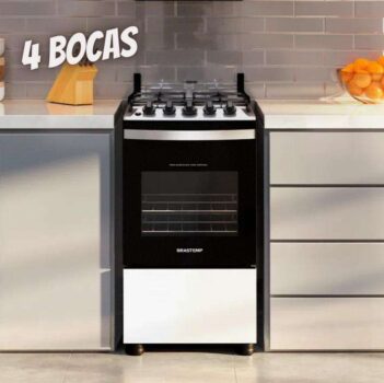 Fogão Brastemp 4 Bocas Branco - Bfo4nbb