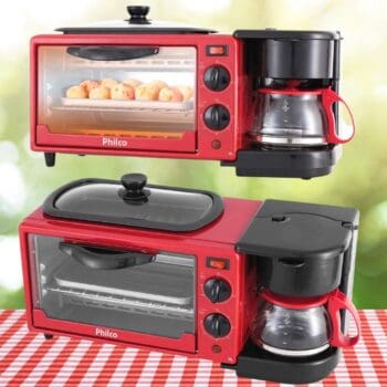 Forno Elétrico Philco 3 Em 1 Pfe09v Forno, Cafeteira E Grill