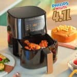 Fritadeira Airfryer Conectada c/ Alexa, Philips Walita, Preta, 4.1L, 1400W - RI9255/81