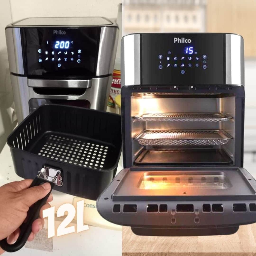 Fritadeira Air Fry Oven Philco Fritadeira e Forno 11 Litros Preta 220V em  Promoção na Americanas