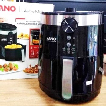 Fritadeira sem Óleo AirFry Arno Moderna com 3,5l de capacidade e Cuba Antiaderente Preta PFRY