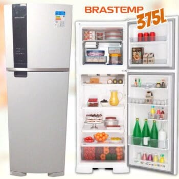 Geladeira Brastemp Duplex BRM45JB Frost Free com Espaço Adapt e Fresh Zone 375 L - Branca