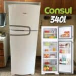 Geladeira frost free Consul CRM39A branca com freezer 340L 220V