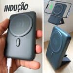 Geonav Power Bank, Carregador Portátil Universal por Indução 10.000mAh, Carregamento rápido*, Suporte Dobrável, Compatível com MagSafe, PB10MAGSG, Cinza