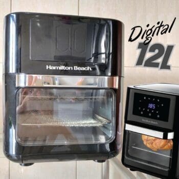 Hamilton Beach Fritadeira Air Fryer Oven 12L 8 receitas pré-sugeridas desligamento automático 1700W ASWE-002 preta 220v