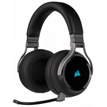 Headset Sem Fio Gamer Corsair Virtuoso Premium Carbono, RGB, Som Surround 7.1, Drivers 50mm, Múltiplas Plataformas - CA-9011185-NA